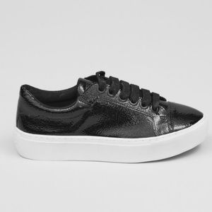 NWOT Rebecca Minkoff Nadia Black Patent Leather Sneaker - Size 9.5